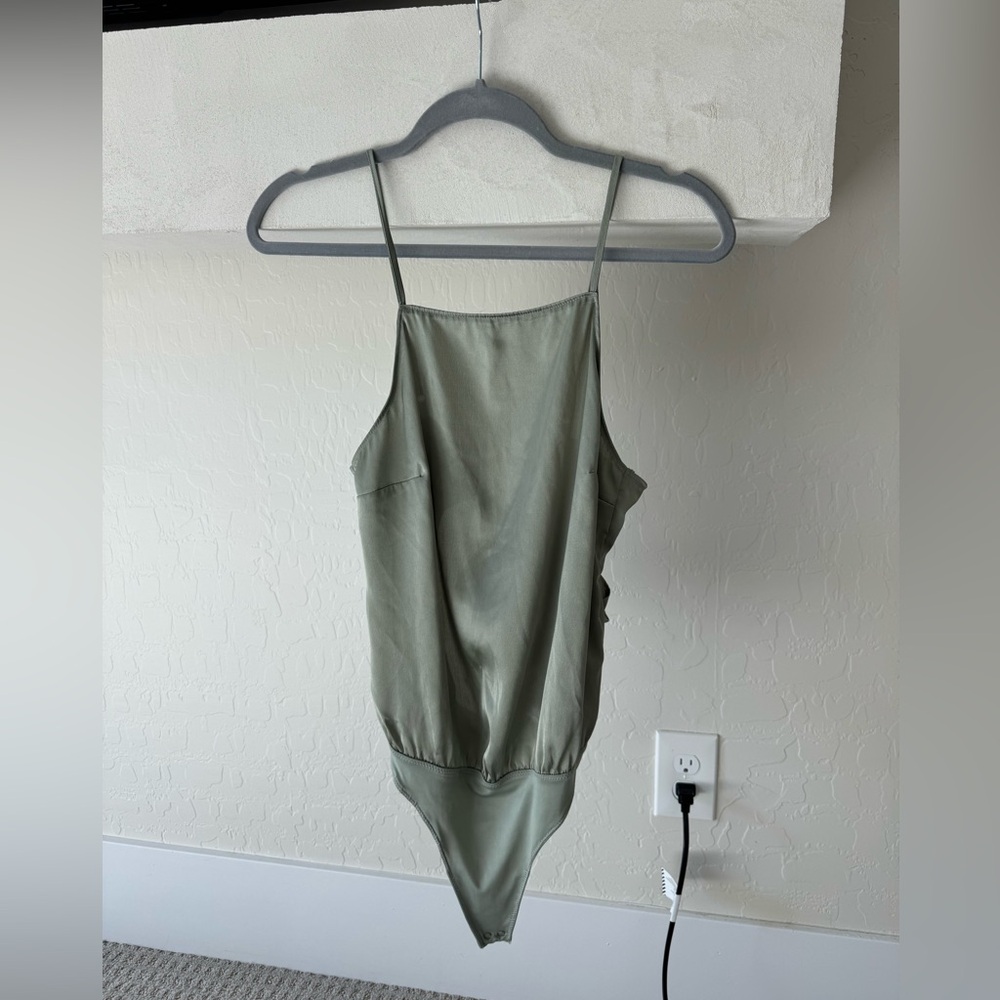 Abercrombie & Fitch Sage Satin Bodysuit